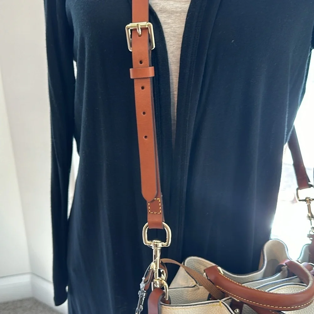SOLD ON EBAY Dooney & Bourke Barlow Crossbody Bag, NWT, Cream w/caramel straps - Picture 3 of 10